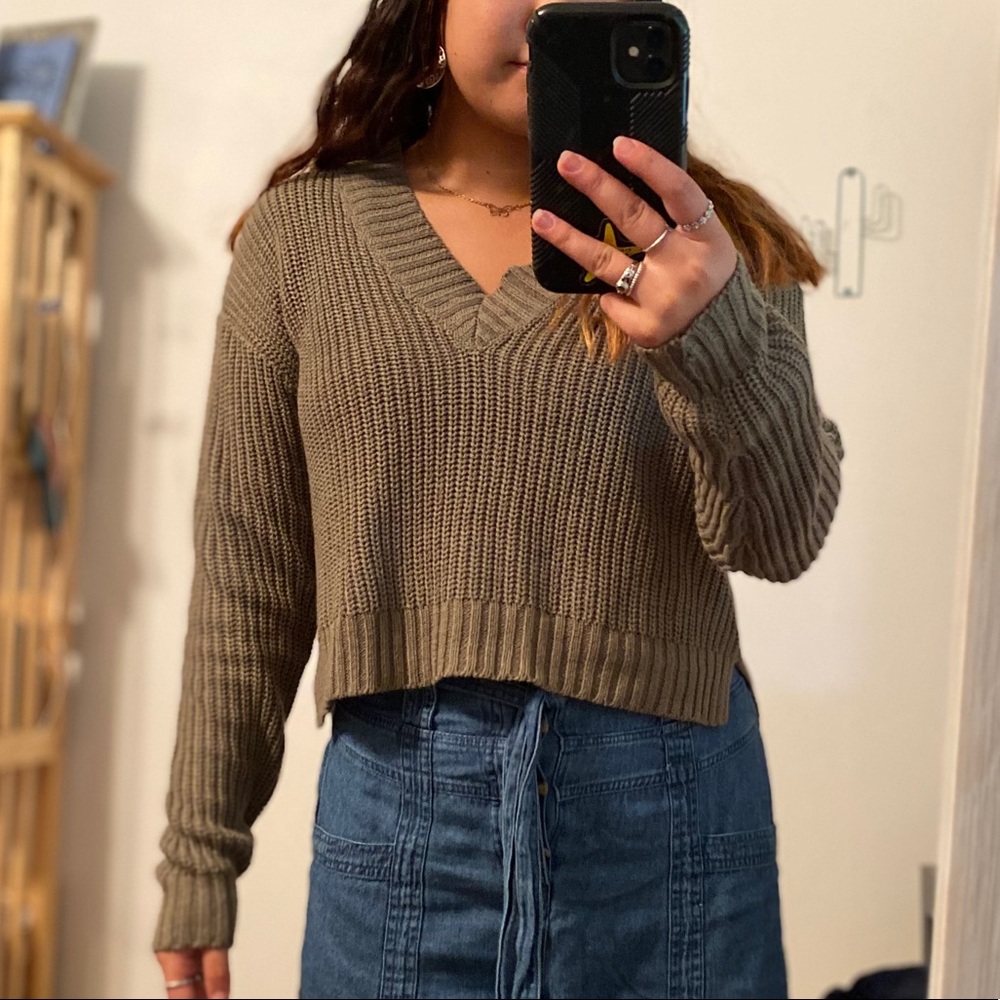 NWT Green Knit Sweater